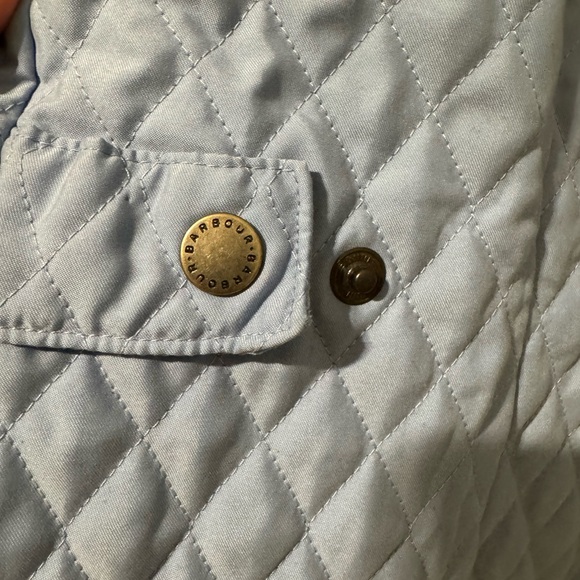 Barbour Light Blue Quilted Puffer Jacket - Picture 5 of 5